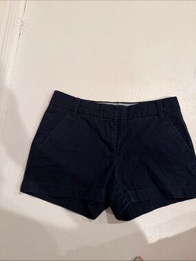 J. Crew Navy Mid-Rise Chino Bermuda Shorts